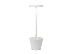 Candeeiro de Mesa Poldina Reverso Led Branco Recarregável e Regulável ZAFFERANO