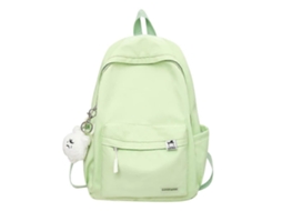 Mochila Impermeável Para Estudantes, Mochila Escolar De Nylon Simples Com Vários Bolsos, Estilo Harajuku Preppy, Na Cor Verde. Olysi Shop