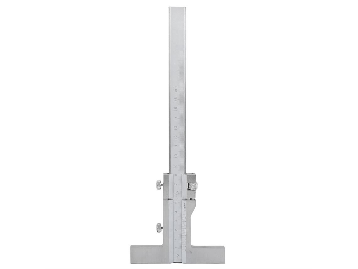 Calibre De Profundidad Vernier Tipo T Con Ajuste Fino Y Herramienta De Trazado De Líneas Paralelas 0-160mm