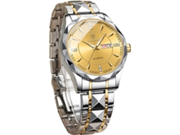 Lurelia Relógio Masculino, Movimento De Quartzo, Analógico, Data/calendário, Luminoso, Detalhes Com Strass, 42 Mm, Resistente À Água 3atm