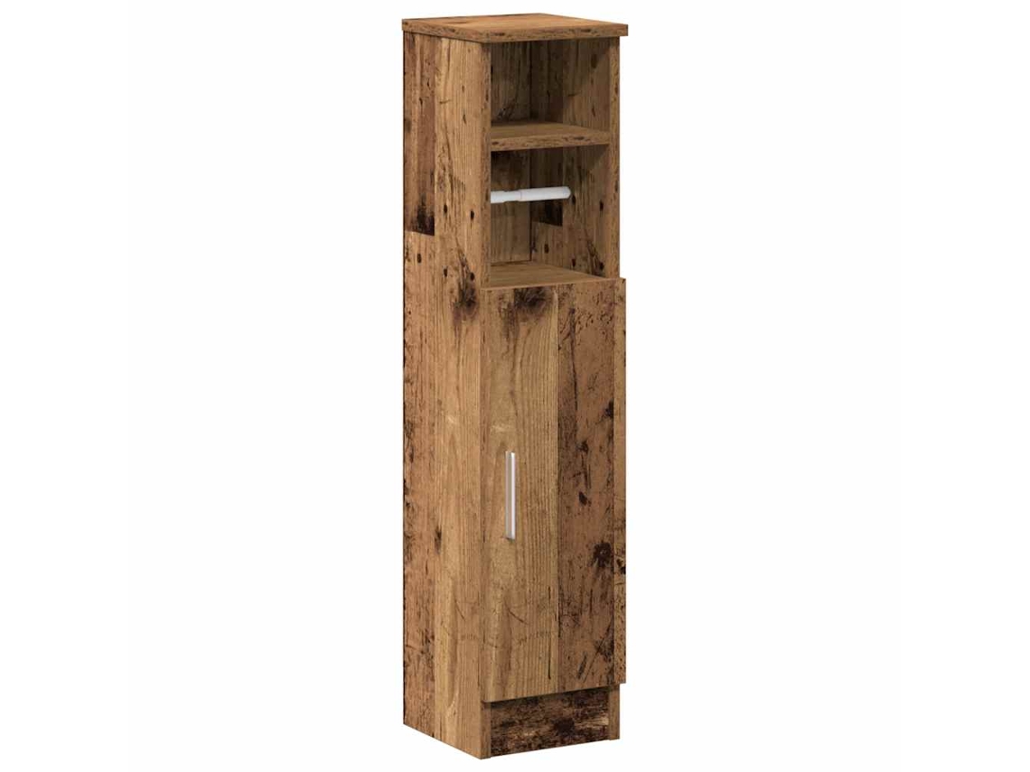 Móvel P/ Casa Banho C/ Suporte Rolos Madeira Velha MAISON EXCLUSIVE 20,5x22x90 cm