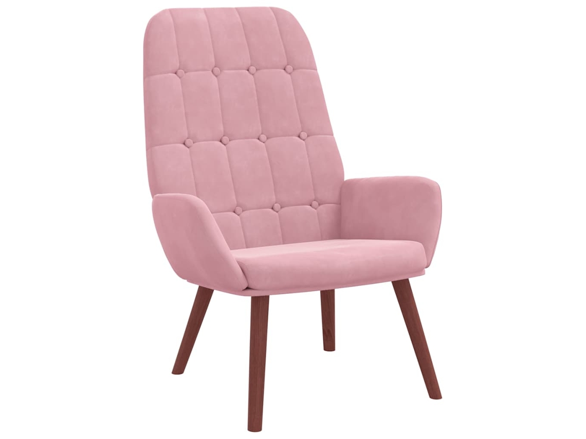 Relaxing Chair, Relaxing Chairs Vidaxl Cor-de-rosa Veludo