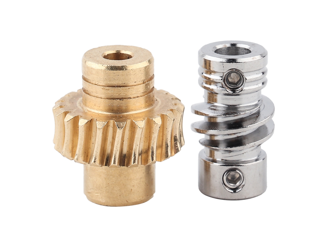Engrenagem de Parafuso 10:1 Bronze Parafuso Metal Conjunto Peças Robô Industrial