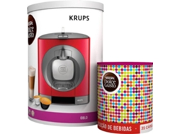 Pack Máquina de Café NESCAFÉ DOLCE GUSTO Krups Oblo KP1105P5 Vermelha
