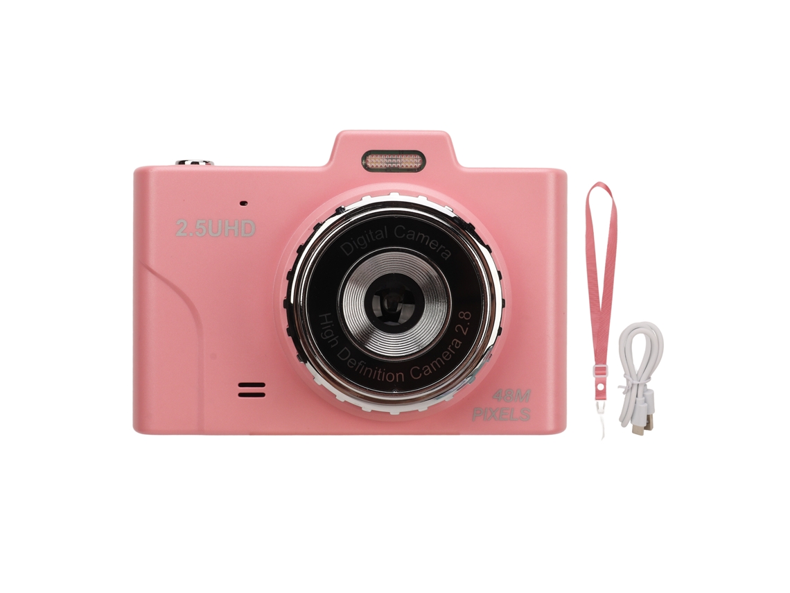 Câmera Digital Infantil Hd 48mp Tela Ips 2.8 Polegadas Amigável Aos Olhos Portátil Rosa