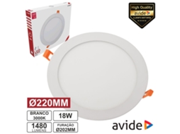 Painel LED Redondo AVIDE Embutir (18W 220mm 3000K 1480lm)