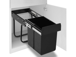 Vidaxl Balde Do Lixo De Encastre No Armário Cozinha Fecho Suave 20 L