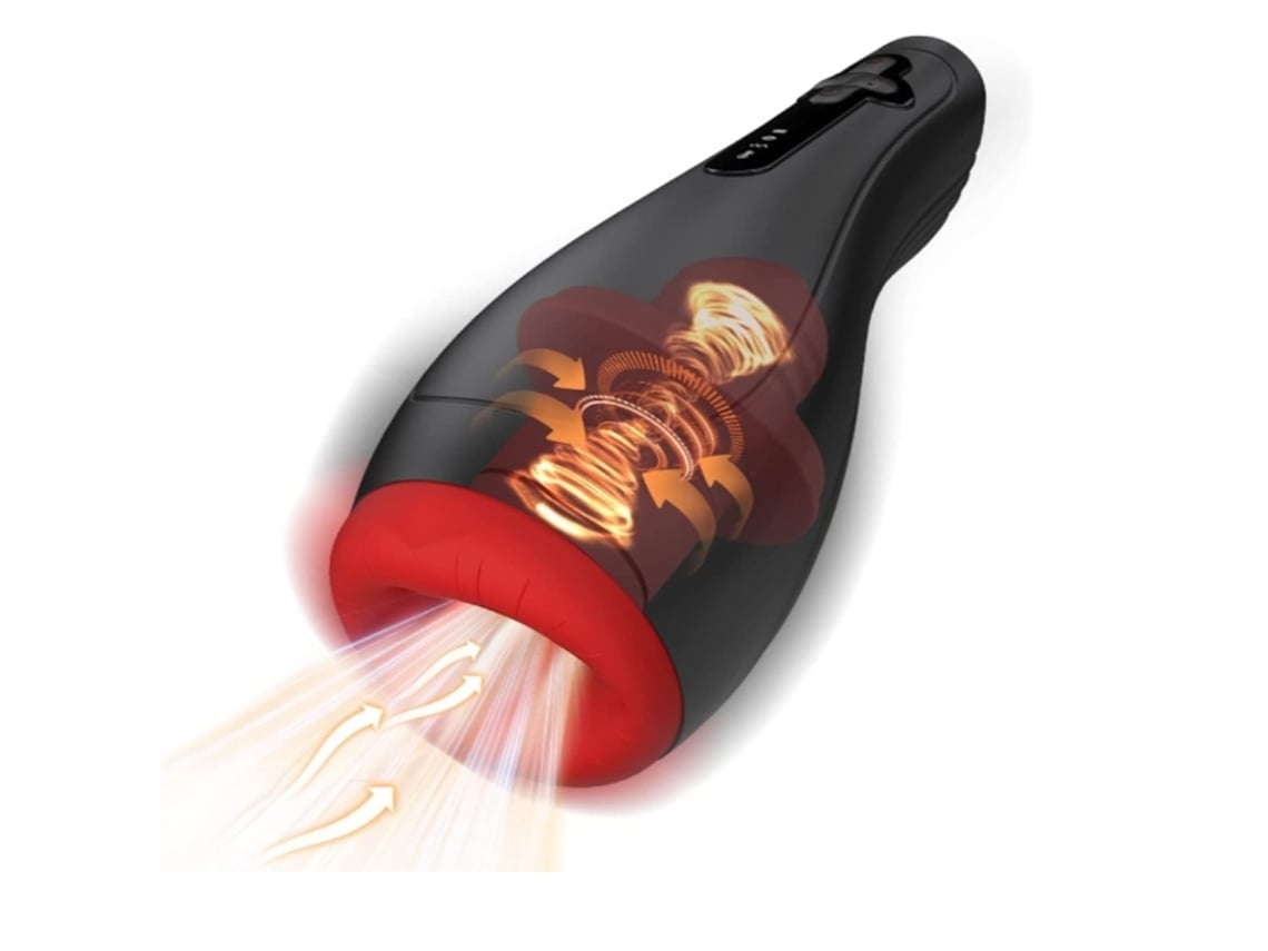 Masturbador Masculino Masturbador Automático Máquina De Boquete Com Tela Led 5 Sucção E 6 Vibrações Preto Lalamoli