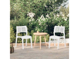 Vidaxl Cadeiras De Jardim 2 Pcs Polipropileno Branco