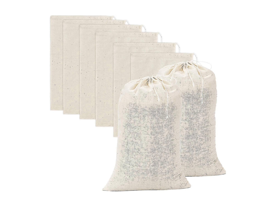 20 Unidades De Sacos Grandes De Musselina, Sacos De Algodão Com Cordão Para Saquinhos De Chá Aquaforge (20 X 30 Cm)
