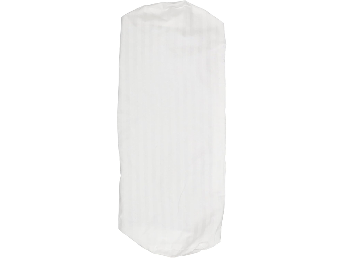 Capa de Almofada Redonda para o Pescoço, Feita Tecido Branco com Superfície Macia e Reutilizável, CHABERLU