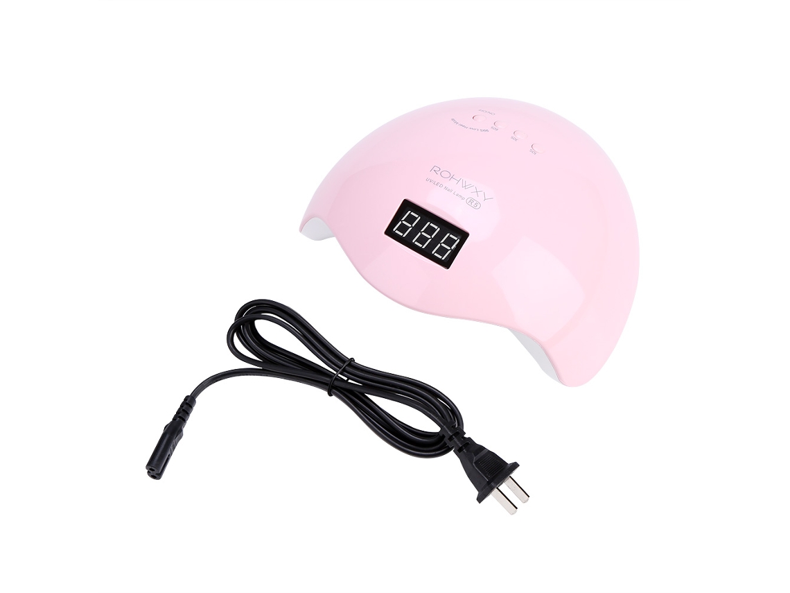 Lâmpada Uvled Para Unhas Secador Inteligente Com Sensor Para Esmaltes De Gel Ferramentas De Arte De Unhas Rosa