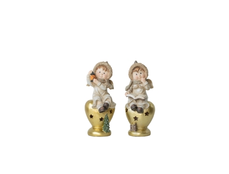 Conjunto de Figuras ROMIMEX Multicolor Coração Menina 12 x 28 x 13 cm 2 Peças