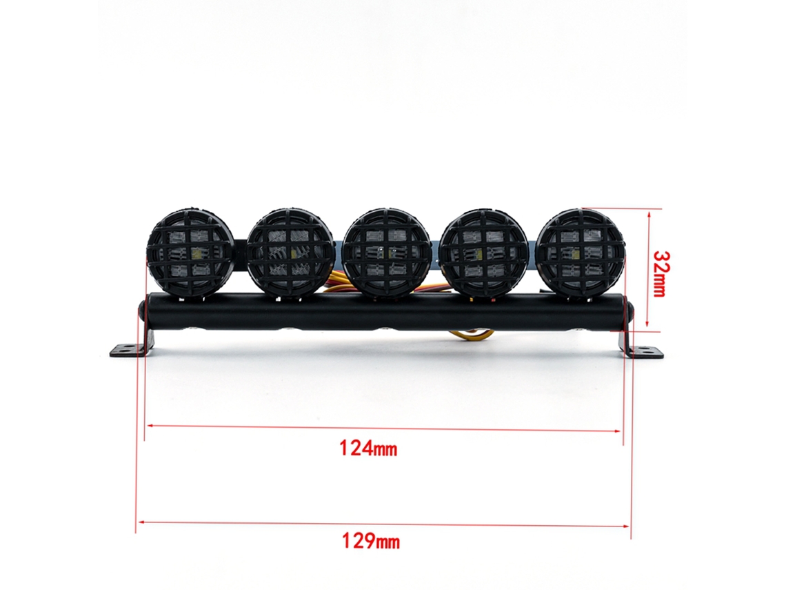 Mali kit de Luzes Led para Carro Rc 5 Peças para 1/10 Traxxas Trx 4 Axial Scx10 90046 Rc4wd D90 Km2