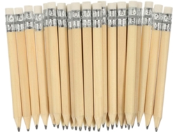 Pacote com 200 Conjunto de Lápis Madeira Alipis para Golfe, 10 Cm, Borracha Redonda Pré afiada, Tamanho Miniat
