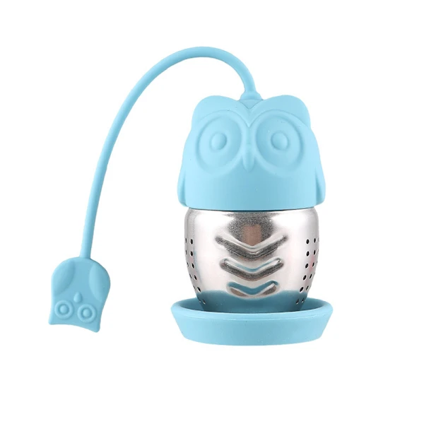 Infusor De Chá Silicone Em Formato Coruja/ Guarda, Chuva Flutuante Com Filtro Para Ervas E Especiarias, Coador De Chá Reutilizável Com Alça