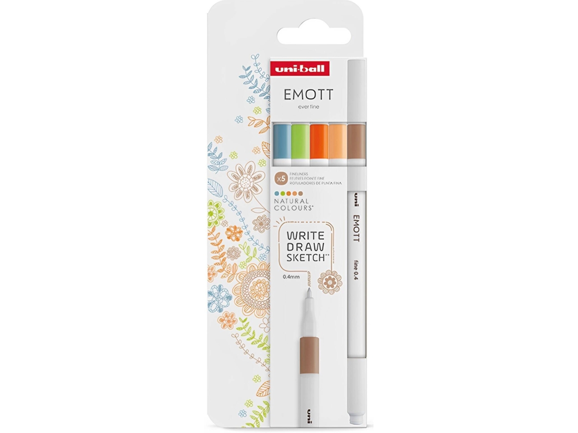Marcador UNI Emott Natural Colours 5un