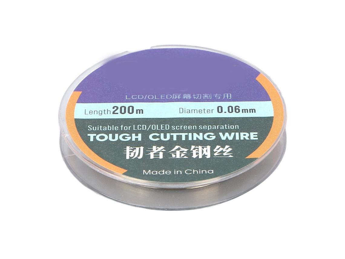 2026zentro-linha De Corte De Tela Lcd De Celular 200m Fio De Separação De Tela Lcd De Aço De Alta Dureza 0.06mm