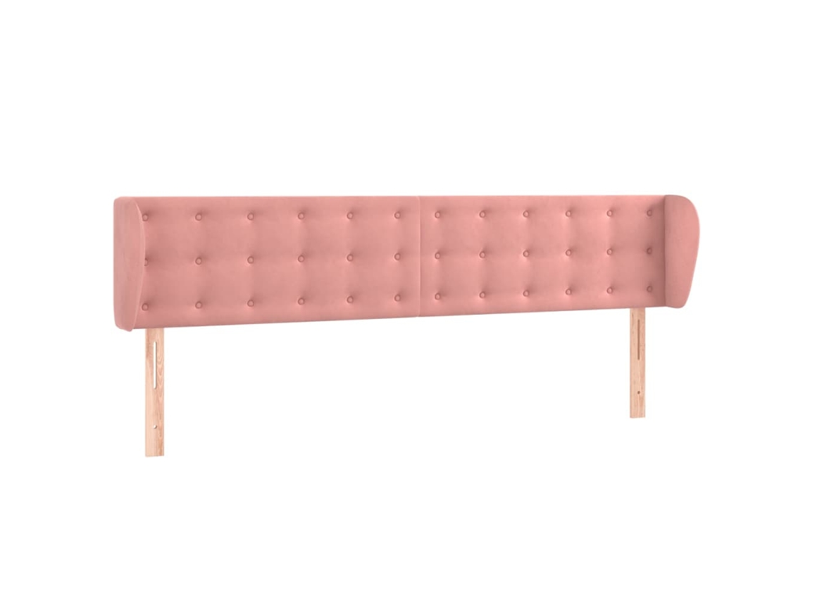 Cabeceira de Cama C/ Abas Veludo 203x23x78/88 Cm Rosa MAISON EXCLUSIVE