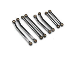 Kit de 8 Peças de Barras de Ligação Metálicas Pretas para Automóvel Rc Jjrc C8801 Austar Ax 8560 Trx4m 1/18 MDUG