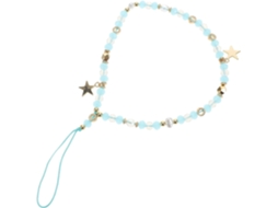 Cordão Para Celular Azul Com Pingente De Cinco Estrelas, Corrente Elegante.
