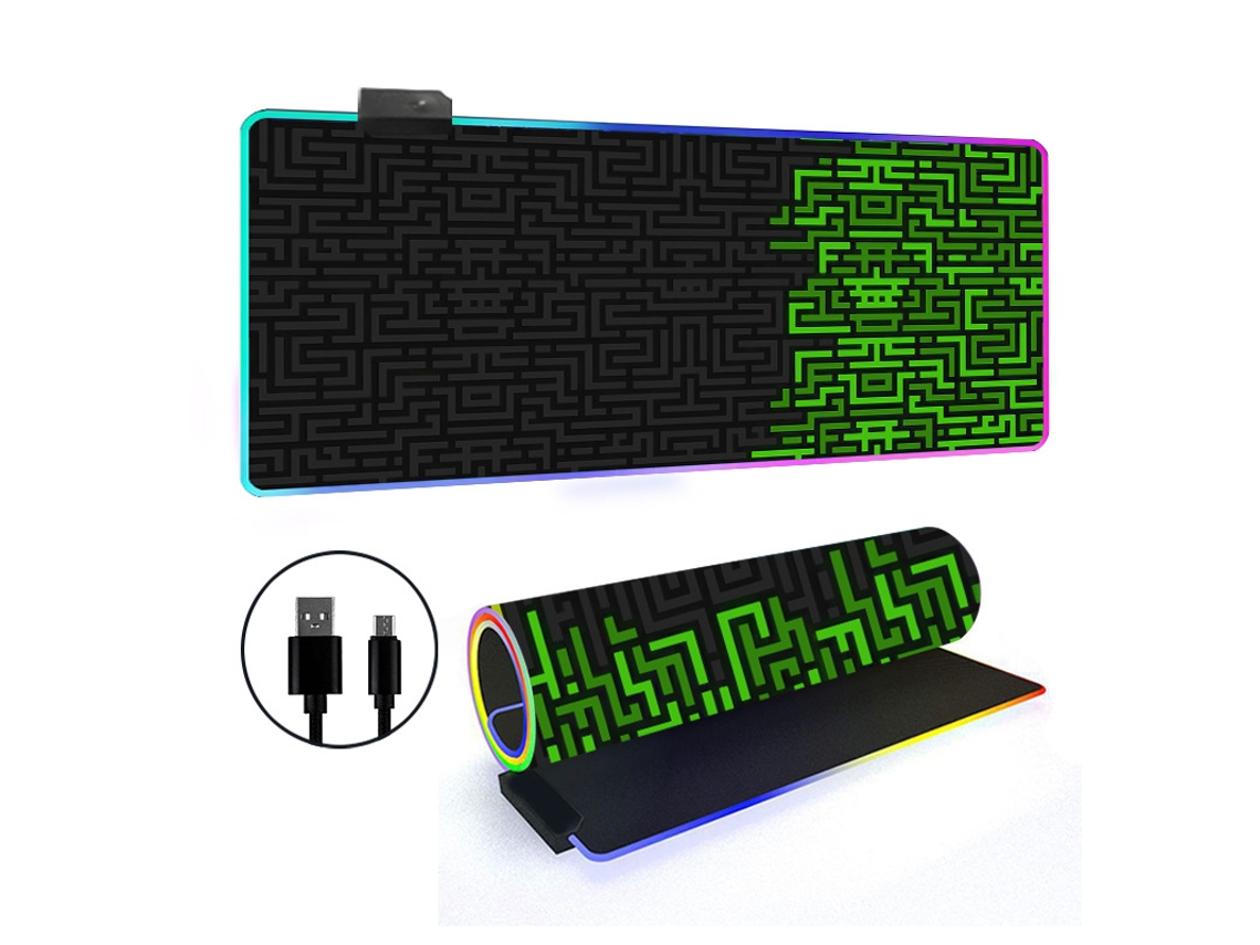 Mousepad Tapete De Mesa Retroiluminado Rgb Com Linhas Simples Brilvibera (estilo 19, 3007003mm)