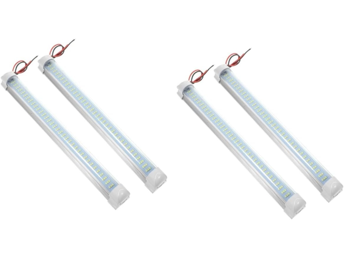 Conjunto De 4 Barras De Luz Led Internas Para Veículos - Iluminação Decorativa E Prática Para Caminhões, Autocaravanas E Reboques.