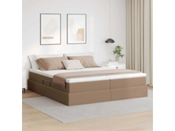 Vidaxl Cama com Arrumação e Colchão Cappuccino 180 X 200 Cm
