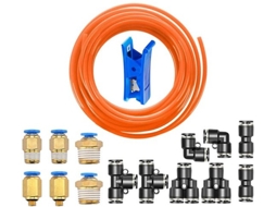 Lança-chuveiro 10 Metros - Lança-chuveiro Pessoal - Poliuretano - 6 Mm De Diâmetro Exterior / 4 Mm De Diâmetro Interior - 14 Conectores Pneumáticos -