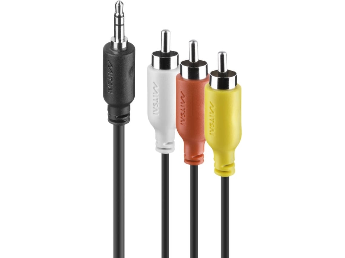 Cabo Vídeo MITSAI MVC 3259 (Outlet Caixa Aberta - M-M - RCA-3.5mm - 1.5 m)
