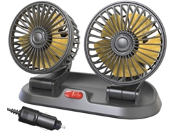 Ventilador De Carro Com Alimentação Usb, Cabeça Dupla E Rotação, 3