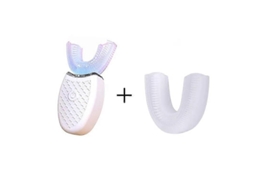 Escova de Dentes Ultrassônica Automática em Formato U, Elétrica Inteligente com Rotação 360 ​​ Graus para Clareamento Denta GOKOCO