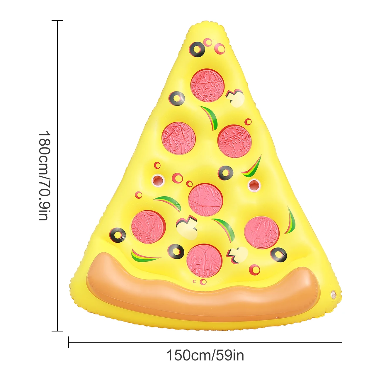 Piscina inflável em formato de pizza para piscina, Espreguiçadeira inflável para adultos.