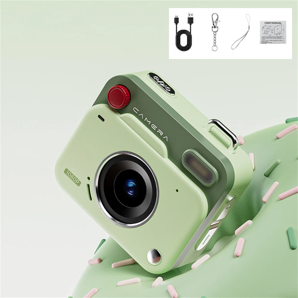 Mini Câmera Digital Hd 1080p 48mp Câmera para Selfie Escolar para Estudantes/crianças MDUG (verde 8gb)