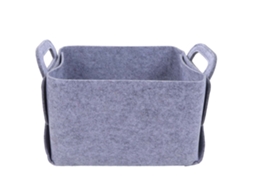 Cesta de armazenamento de feltro portátil com alças dobráveis para roupas e brinquedos casa organizer S/MARCA