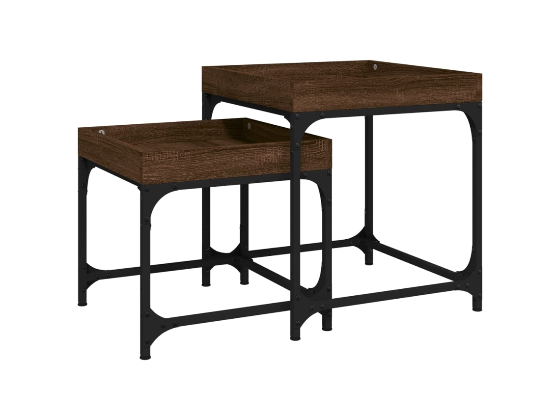 Side Table, Side Tables Vidaxl Marrom Madeira Processada (n/a)
