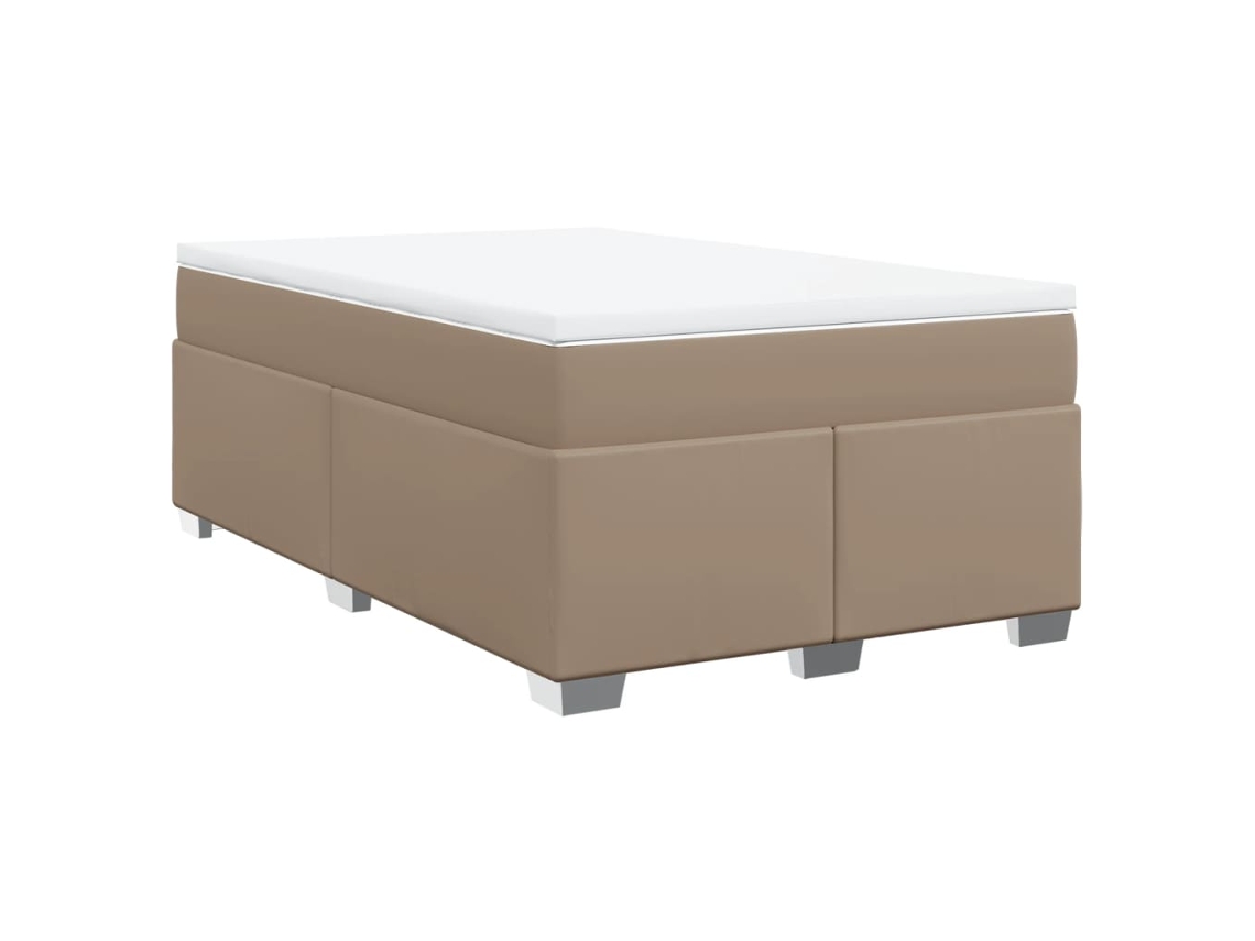 Cama Box Spring Vidaxl Marrom Couro Sintético (200 X 120 X 71 Cm)