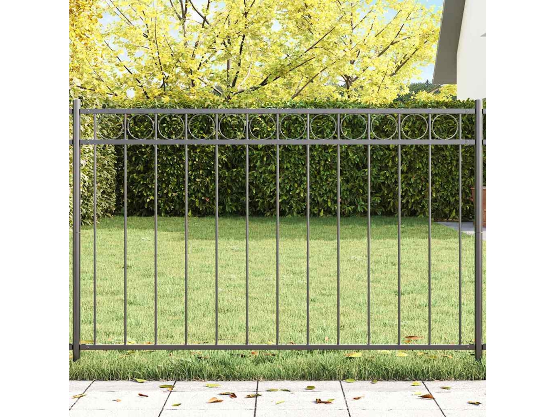 Vidaxl Elemento De Cerca Assen 170 X 80 Cm Aço Cinzeto