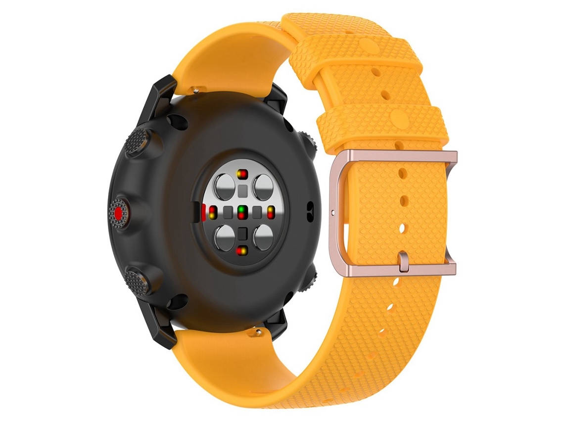 Bracelete Silicone 22Mm Design de Pontos Fivela Quadrada para Polar Grit X/Grit X Pro/Vantage M/Vantage M2 Amarelo