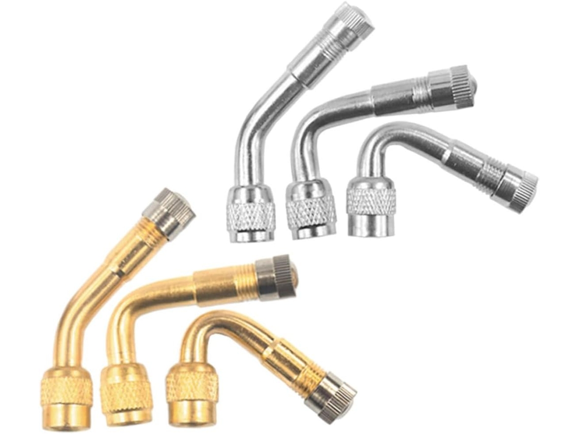 Conjunto De 6 Extensores Válvula Pneu,acessórios Para Inflar Pneus,angulares,válvulas Fáceis...