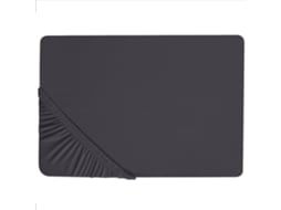 Sábana Beliani Hofuf De Algodón Negro 90x200x25
