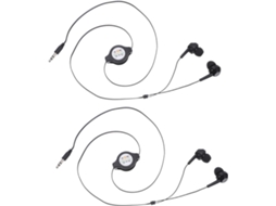 Fones De Com Fio (2 Cabo 0,8 M Para E Leves Na Cor Preta Uso Diário
