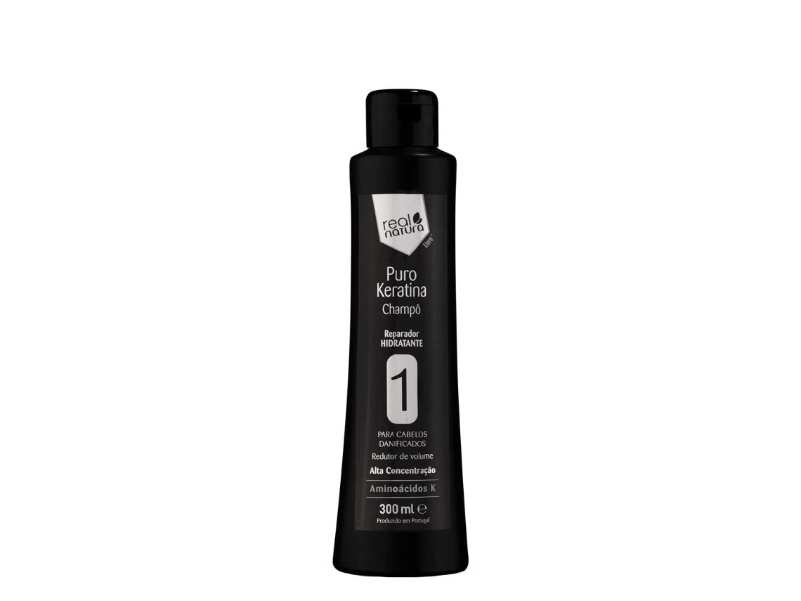Puro Keratina Champô Sem Sal 300Ml REAL NATURA