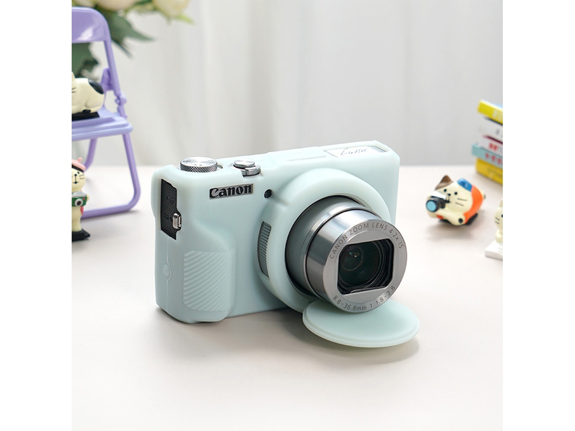Capa para Canon G7x3 Case Protetora Silicone para Câmera CUICH (verde Claro)