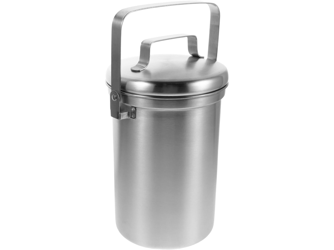 Lixeira Inoomp para Bancada de Cozinha, À Prova de Odores, para Resíduos Orgânicos, com Tampa, Capacidade de 3 Litros, CHABERLU