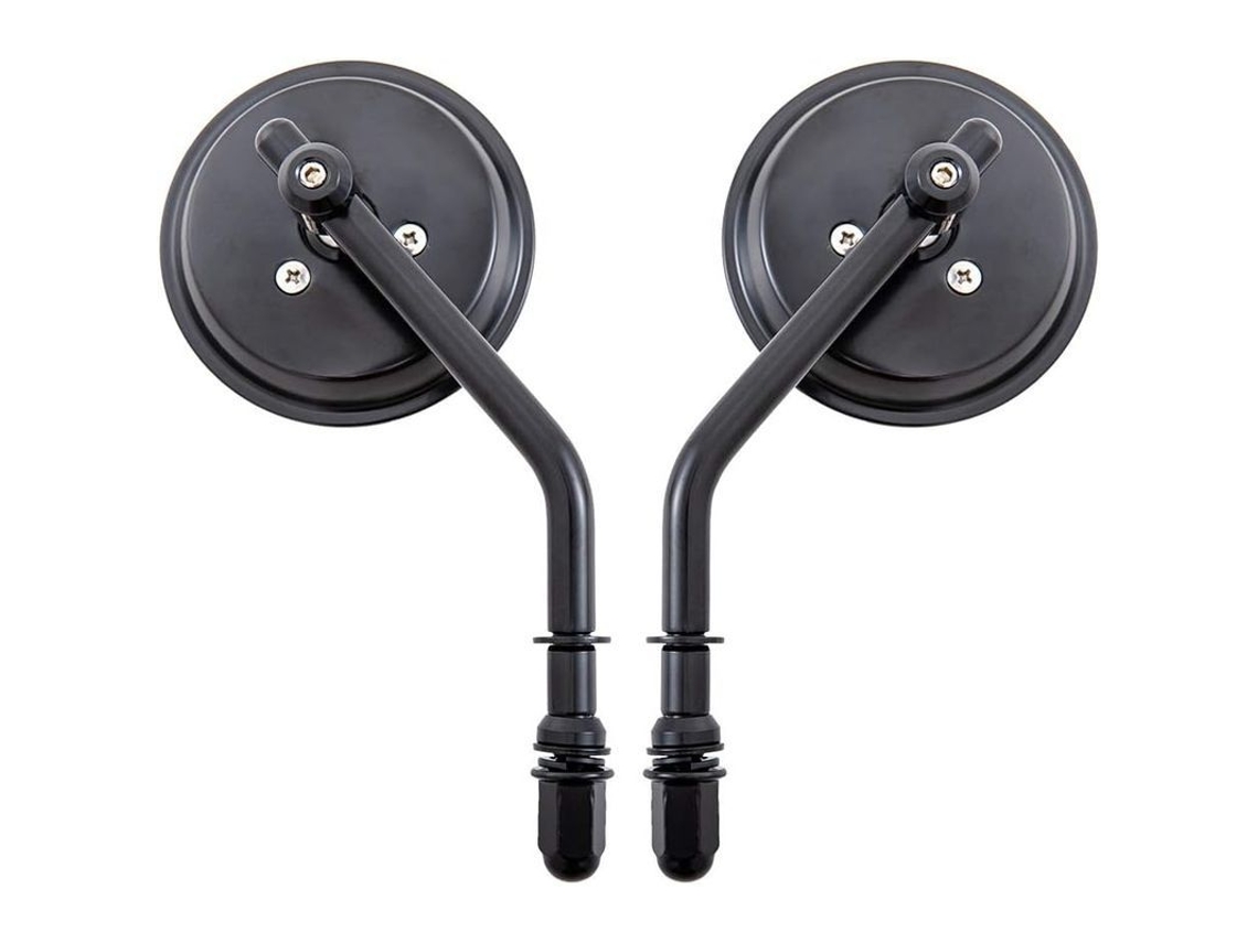Espejo De Moto Redondo 8mm (negro), Diseño Elegante Y Duradero, Fácil Instalación, Compatible Con Modelos A Partir De 1982
