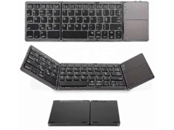 Mini Teclado Bluetooth Sem Fio Dobrável B033 Com Touchpad Nostalgia88