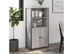Vidaxl Aparador Alto 62x36x121,5 Cm Derivados De Madeira Cinza Sonoma