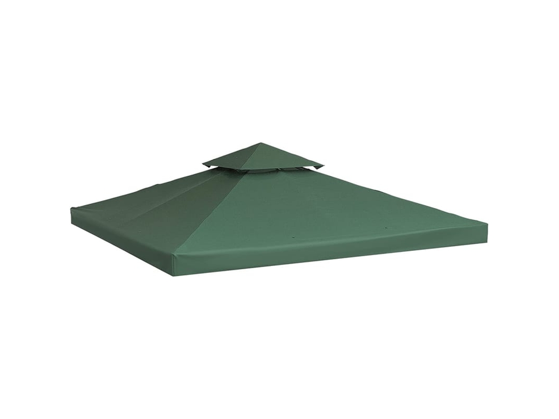 Lona De Substituição Para Tenda De Gazebo 3x3 M Verde Escuro Com Proteção Contra Sol E Água