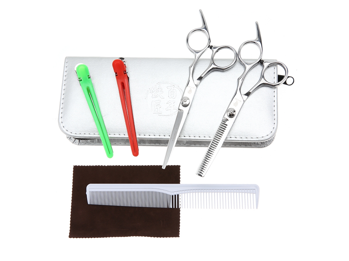 Conjunto De Tesouras De Corte E Desgaste Para Cabelo Profissional, Ferramentas De Cabeleireiro Para Salão E Casa 02